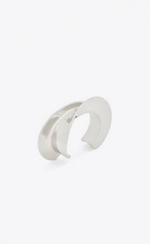 YSL Architectural Cuff In Metal Argintii | Romania_YSL61472