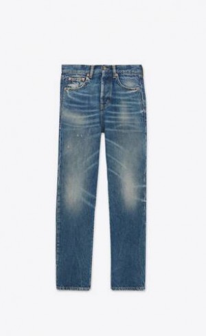 YSL Authentic Slim-fit Jeans Albastri | Romania_YSL99239