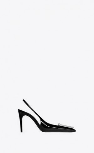 YSL Avenue Slingback Pumps In Lacuita Piele Negrii | Romania_YSL84732
