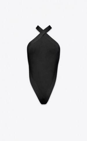 YSL Backless Bodysuit In Knit Negrii | Romania_YSL99603