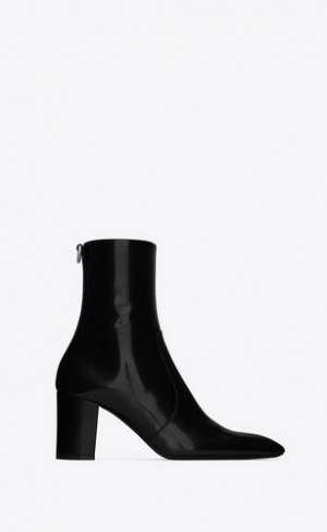 YSL Betty Booties In Glazed Piele Negrii | Romania_YSL22658