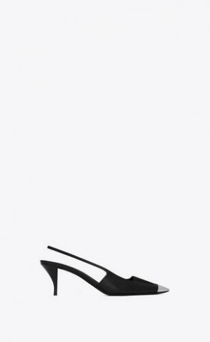 YSL Blade Slingback Pumps In Smooth Piele Negrii | Romania_YSL96304