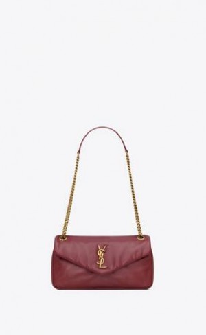 YSL Calypso In Plunged Lambskin Rosii Inchis Visinii | Romania_YSL29219