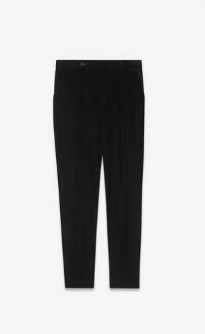 YSL Carrot-fit Shimmering Velvet Negrii | Romania_YSL10901