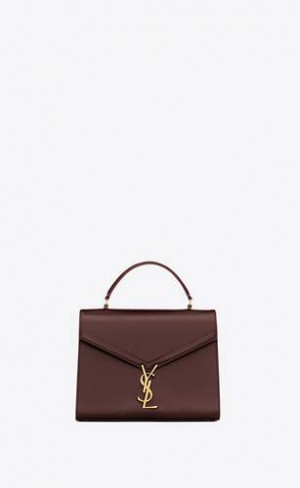 YSL Cassandra Medium Top Handle Bag In Box Saint Laurent Ciocolata | Romania_YSL28233