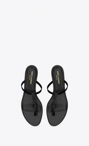 YSL Cassandra Slides In Lacuita Piele Negrii | Romania_YSL56828
