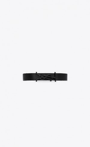 YSL Cassandre Bracelet In Piele Negrii | Romania_YSL16005