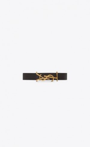YSL Cassandre Bracelet In Piele Negrii | Romania_YSL97977