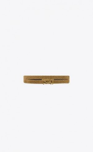 YSL Cassandre Double-wrap Bracelet In Piele Bej Maro Deschis | Romania_YSL46252