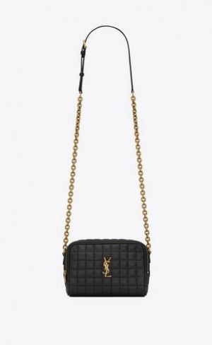 YSL Cassandre Matelassé Carré Mini Camera Bag In Lambskin Negrii | Romania_YSL34216