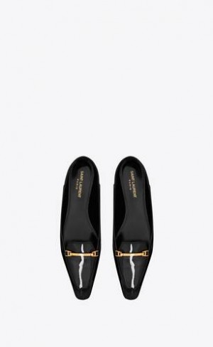 YSL Chris Slippers In Lacuita Piele Negrii | Romania_YSL50744