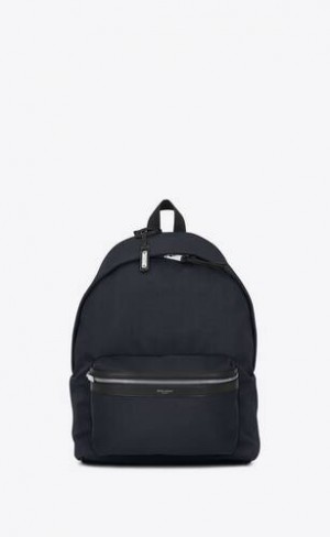 YSL City Nailon Panza And Piele Bleumarin | Romania_YSL63134