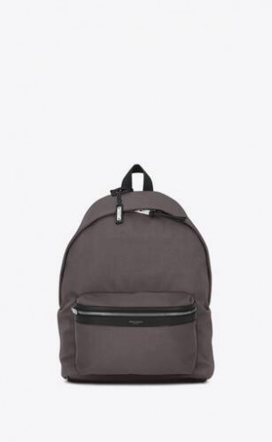 YSL City Nailon Panza And Piele Gri | Romania_YSL49939
