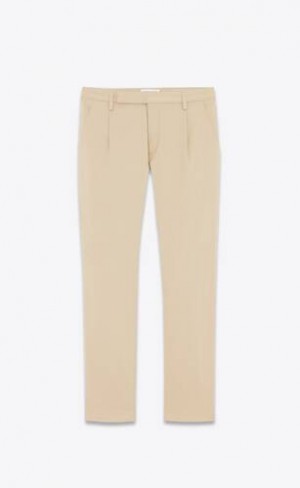 YSL Clasici Chino Bumbac Twill Bej | Romania_YSL28316