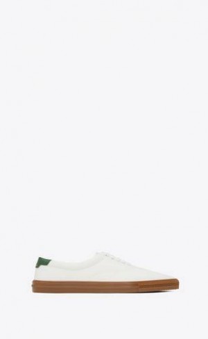 YSL Club Low Top Panza And Piele Albi Maro | Romania_YSL13624