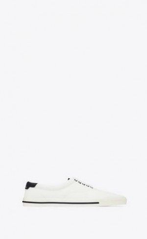 YSL Club Low Top Panza And Piele Albi Negrii | Romania_YSL87605