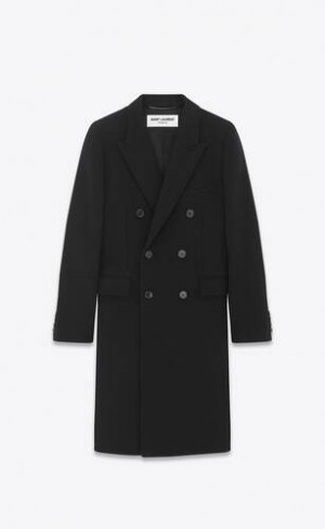 YSL Coat Lână And Cashmere Negrii | Romania_YSL19919