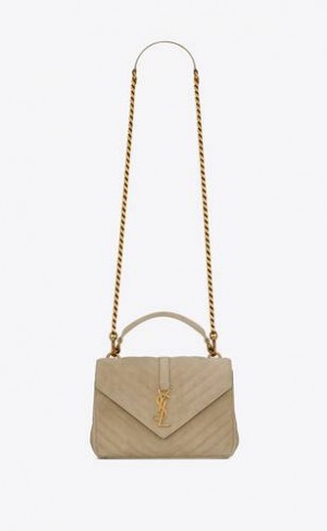 YSL College Medium In Matlasat Piele Intoarsa Aurii | Romania_YSL76245