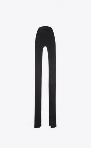 YSL Cu Glugă Scarf In Cashmere Negrii | Romania_YSL86229