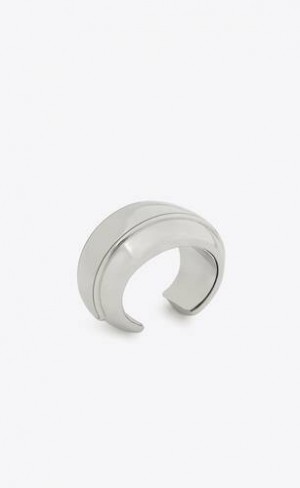 YSL Dome Cuff In Metal Argintii | Romania_YSL37704