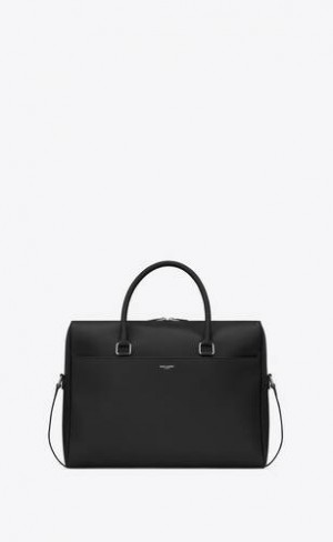YSL Duffle Grain De Poudre Embossed Piele Negrii | Romania_YSL88600