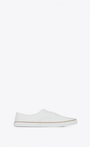 YSL Feliz Low Top Smooth Piele Albi | Romania_YSL70463