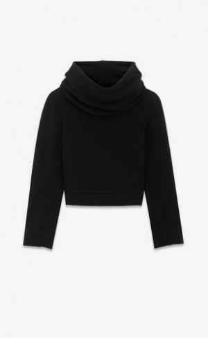 YSL Funnel-neck Sweatshirt Negrii | Romania_YSL56818