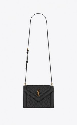 YSL Gaby Mini Satchel In Matlasat Lambskin Negrii | Romania_YSL83848