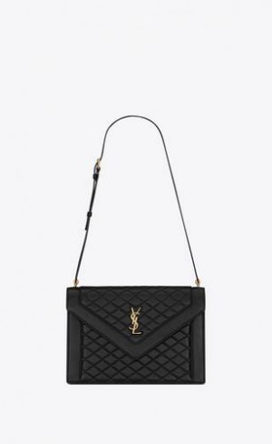 YSL Gaby Satchel In Matlasat Lambskin Negrii | Romania_YSL95601