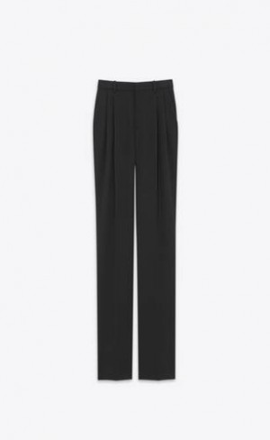 YSL High-waisted Grain De Poudre Negrii | Romania_YSL89584