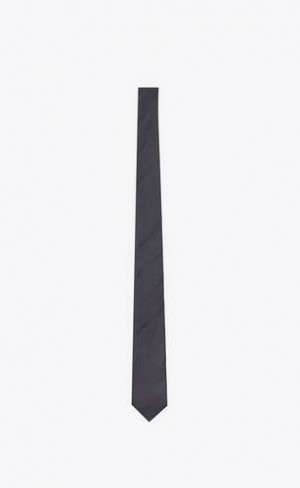 YSL In Dungi Tie In Silk Faille Bleumarin | Romania_YSL96801