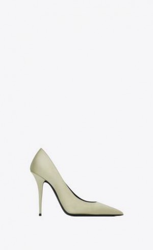 YSL Instinct Pumps In Satin Crepe Albi | Romania_YSL69129
