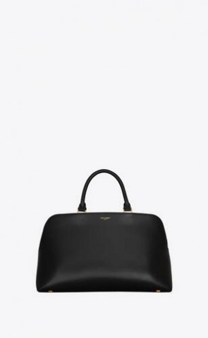 YSL Jour Duffle In Shiny Piele Negrii | Romania_YSL99458