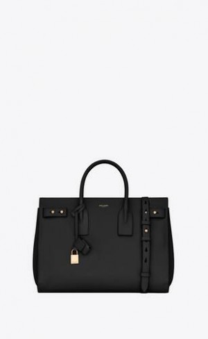 YSL Jour Medium In Supple Grained Piele Negrii | Romania_YSL24871
