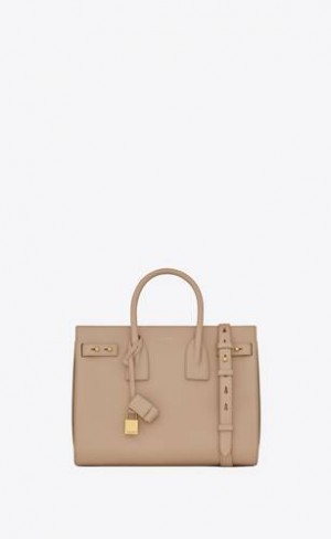 YSL Jour Small In Supple Grained Piele Bej Inchis | Romania_YSL23855