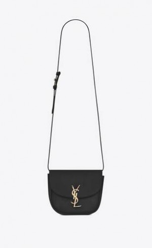 YSL Kaia Small Satchel In Smooth Piele Negrii | Romania_YSL92646