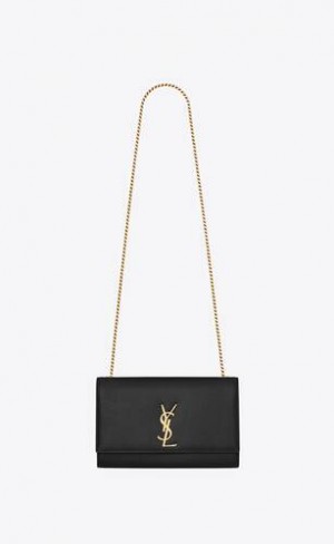 YSL Kate Medium In Grain De Poudre Embossed Piele Negrii | Romania_YSL51612
