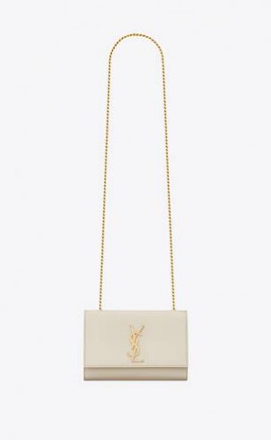 YSL Kate Small In Grain De Poudre Embossed Piele Albi | Romania_YSL38697