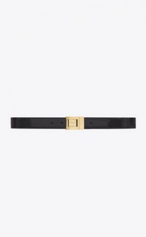 YSL La 76 Cu Catarama Brushed Piele Negrii | Romania_YSL87684