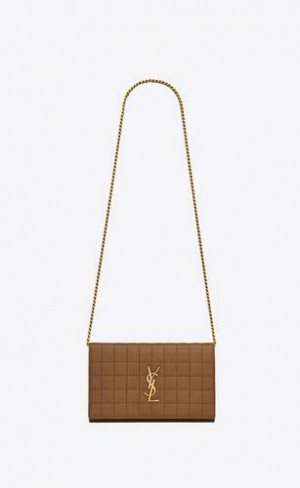 YSL Lambskin Cassandre Chain Wallet Galbeni | Romania_YSL86109