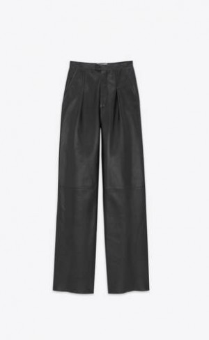 YSL Largi-leg Lambskin Negrii | Romania_YSL29974