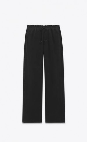 YSL Largi-leg Sweatpants In Fleece Negrii | Romania_YSL24698