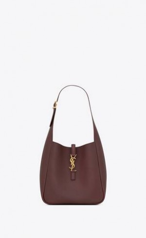 YSL Le 5 à 7 Supple Small In Grained Piele Rosii Inchis | Romania_YSL21670