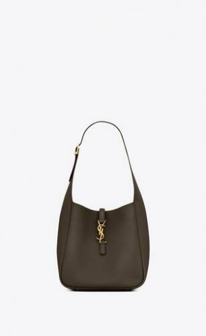 YSL Le 5 à 7 Supple Small In Grained Piele Gri Maro | Romania_YSL95526