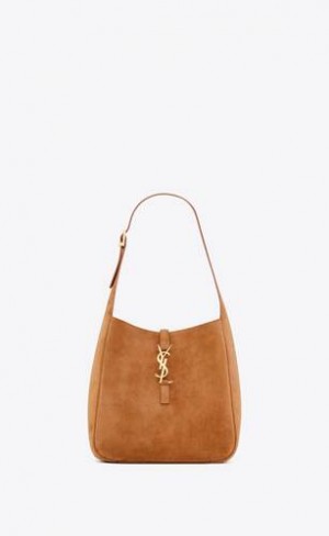 YSL Le 5 à 7 Supple Small In Piele Intoarsa Maro | Romania_YSL32711