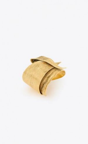 YSL Leaf Cuff In Metal Aurii Deschis | Romania_YSL17296