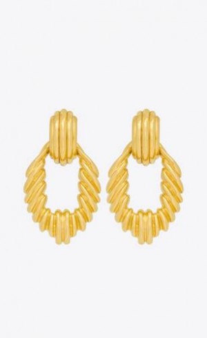 YSL Link Vintage Earrings In Metal Aurii | Romania_YSL34639