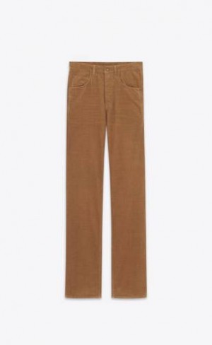 YSL Long Baggy Jeans Maro | Romania_YSL87012