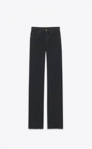 YSL Long Drept Jeans Gri Inchis Negrii | Romania_YSL75786