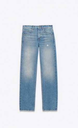 YSL Long Extreme Baggy Jeans Albastri | Romania_YSL98892